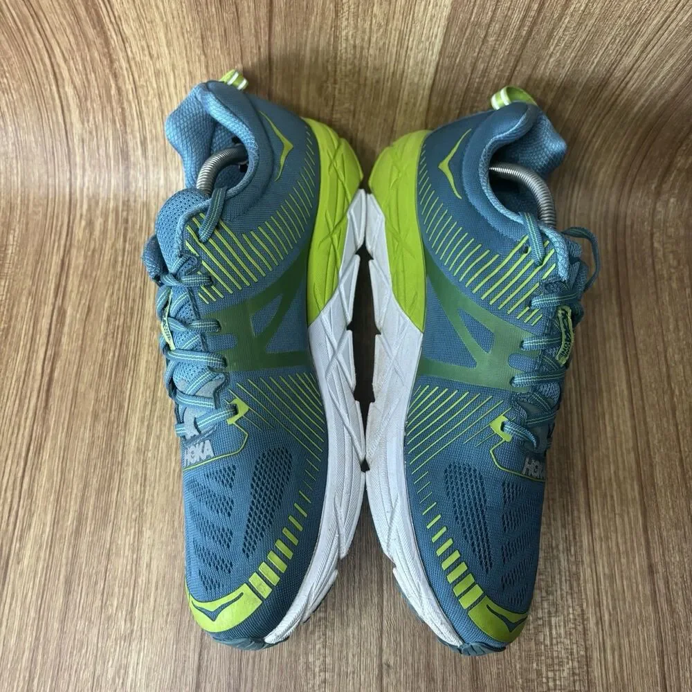 Hoka One One Tracer 2 Mens‎ Storm Blue Lime Green Running Size 11.5 Sneakers